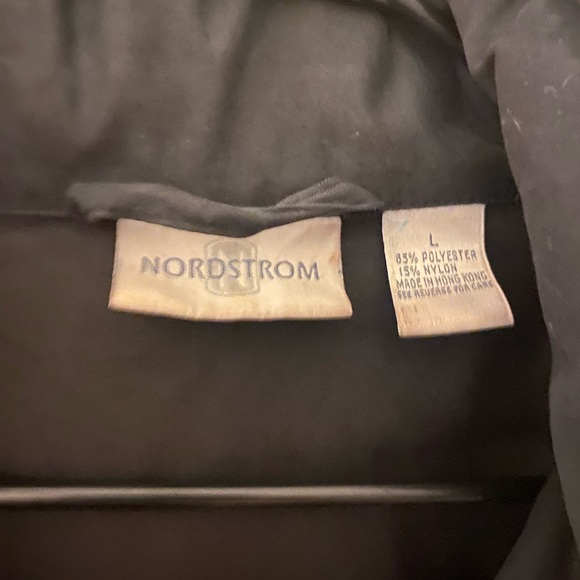 Nordstrom Black Rain Coat W/ packable hood - Picture 5 of 5